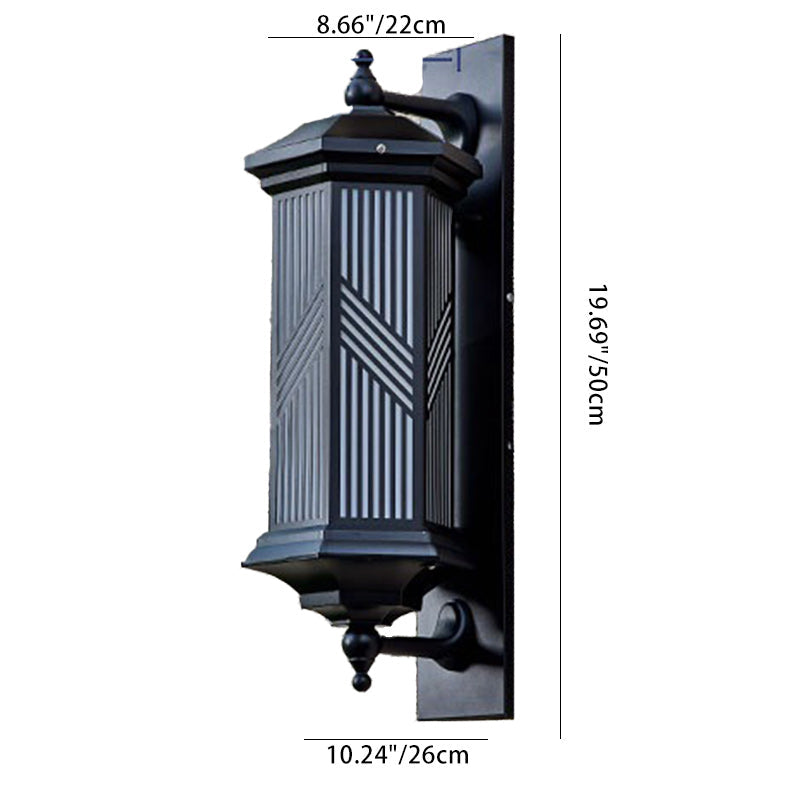 Hexagonal Column PC Aluminum Outdoor Light
