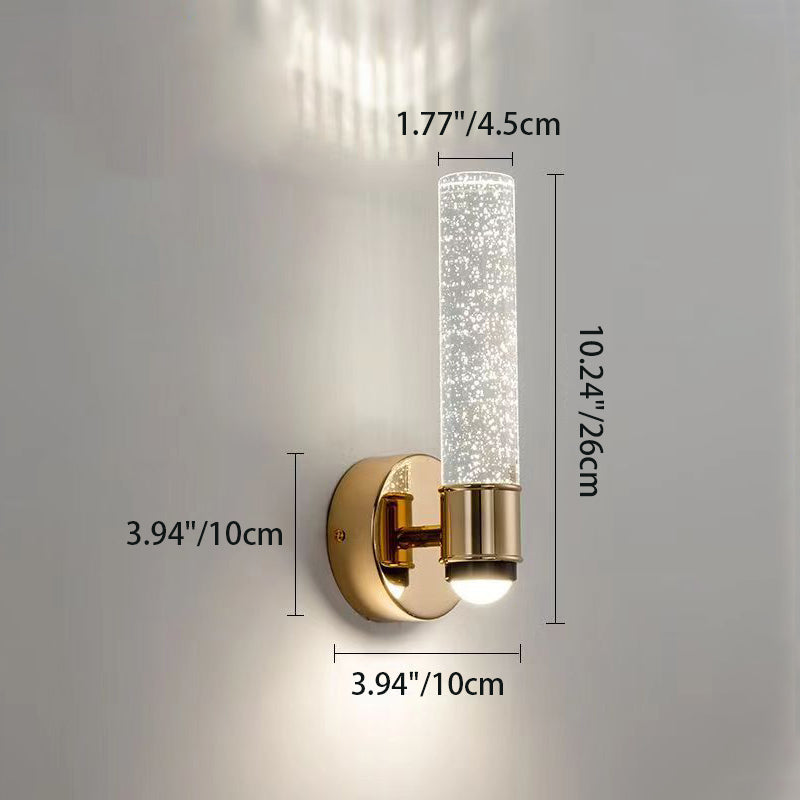 Round Cylinder Bubbles Acrylic Wall Lamp