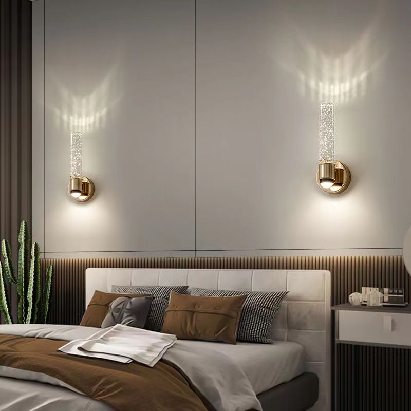 Round Cylinder Bubbles Acrylic Wall Lamp