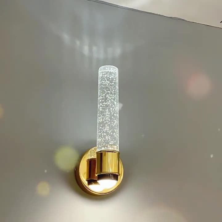 Round Cylinder Bubbles Acrylic Wall Lamp