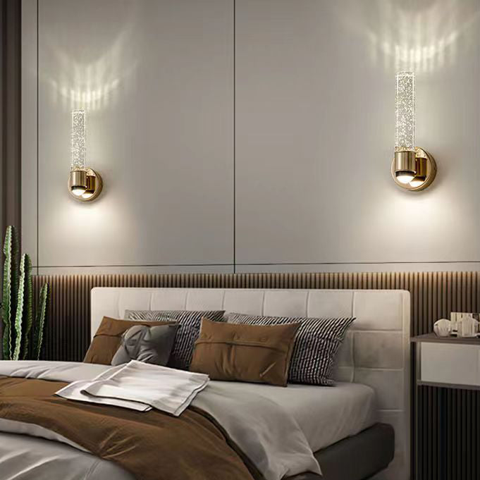 Round Cylinder Bubbles Acrylic Wall Lamp