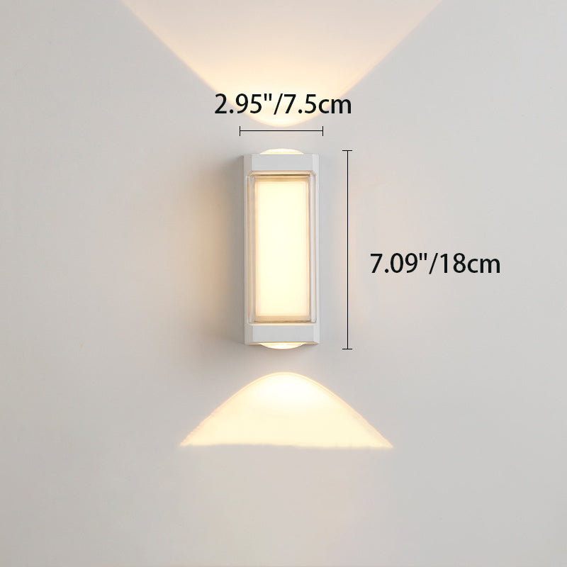 Rectangle Round Diamond PC Outdoor Light