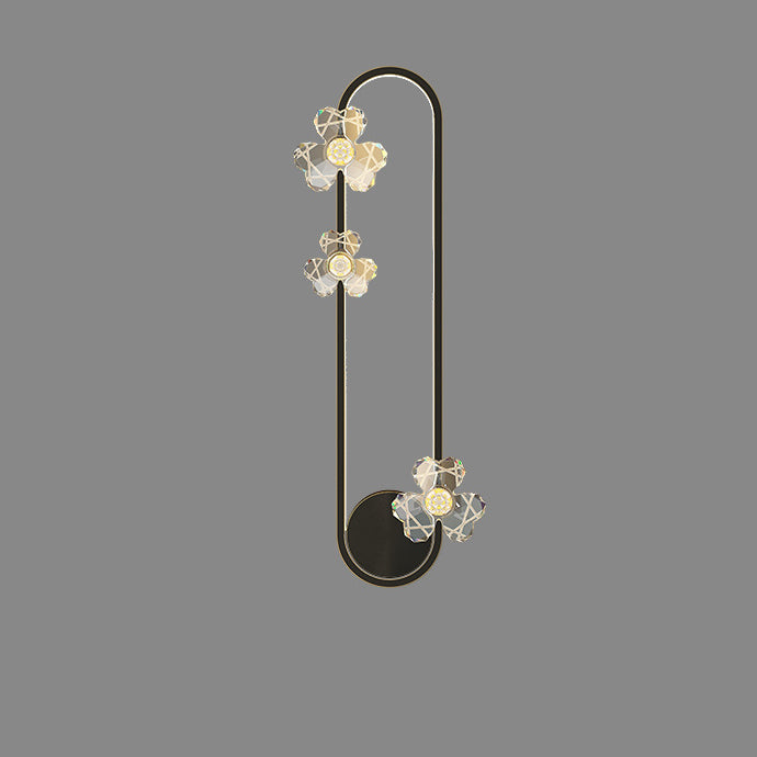 Round Oval Floral Acrylic Wall Lamp