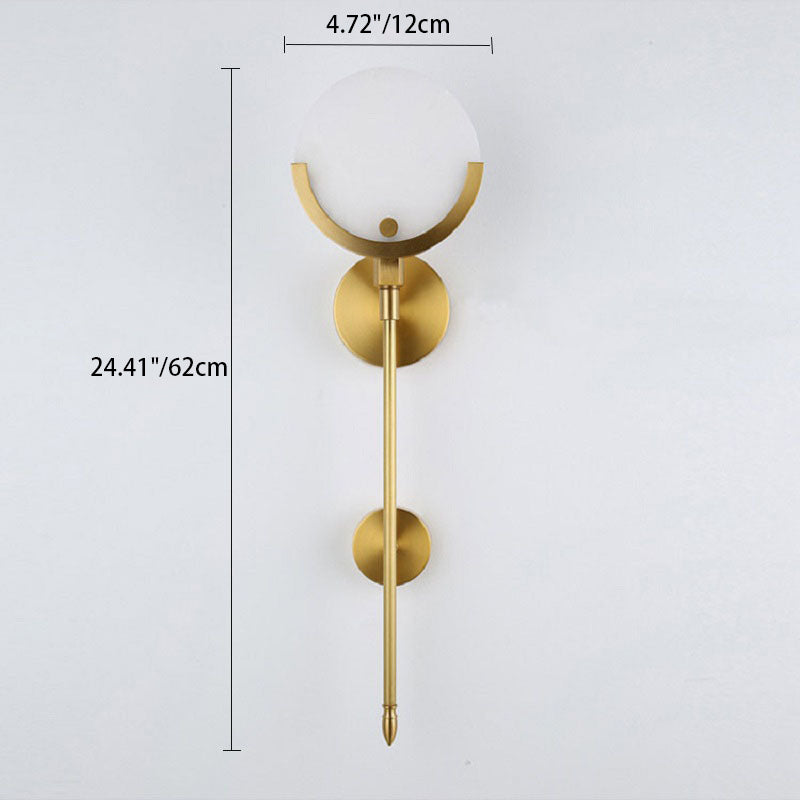 Round Long Strip Floral Wall Lamp