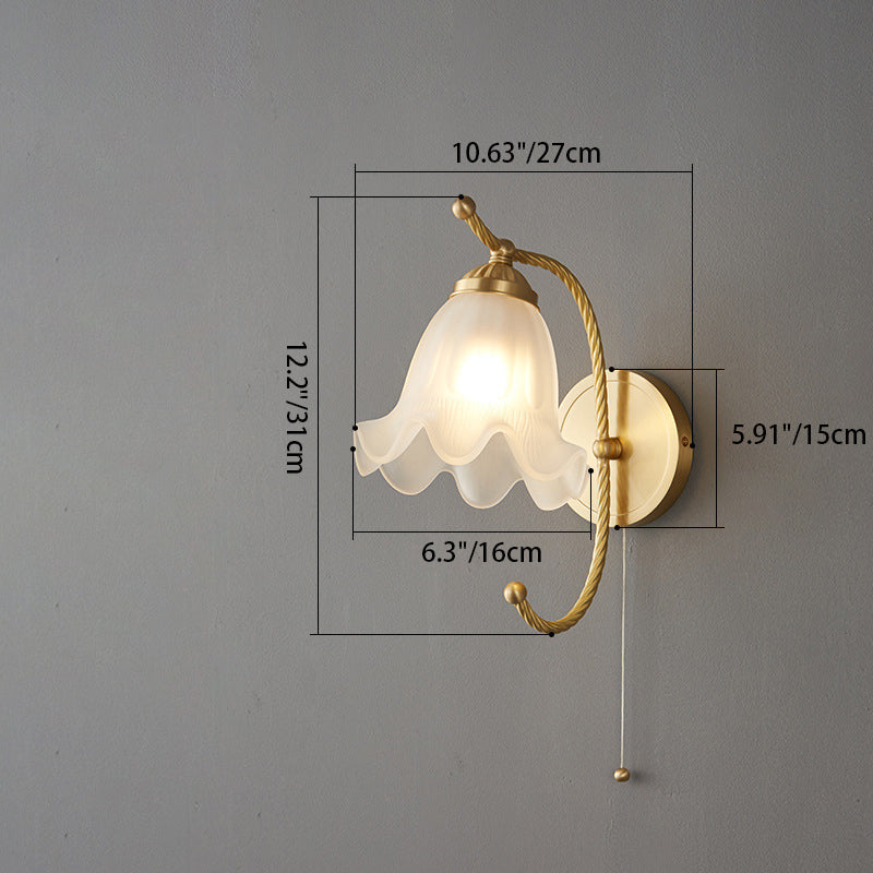 Round Long Strip Floral Wall Lamp