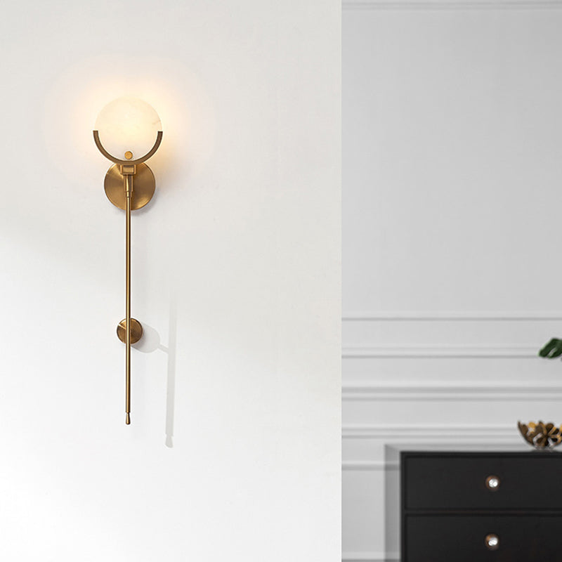 Round Long Strip Floral Wall Lamp