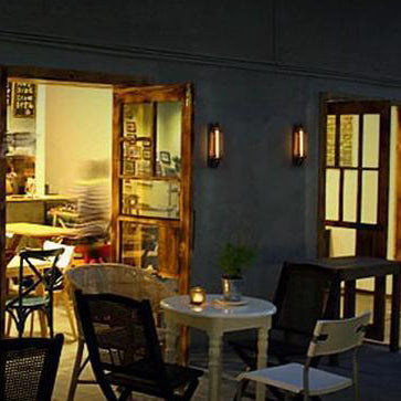 Rectangle Cylinder Glass Iron Wall Lamp