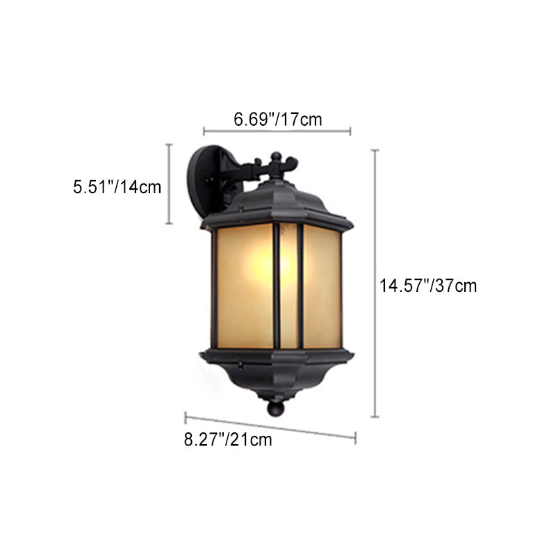 Hexagon Round Glass Aluminum Outdoor Light
