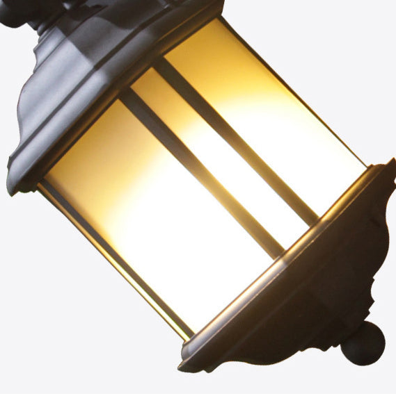 Hexagon Round Glass Aluminum Outdoor Light