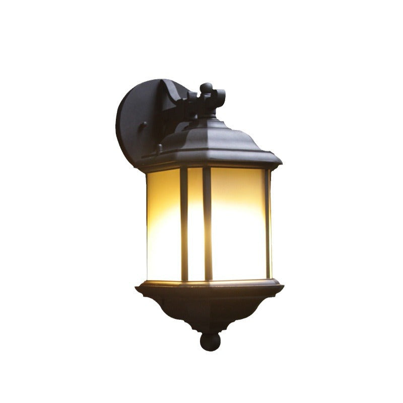 Hexagon Round Glass Aluminum Outdoor Light