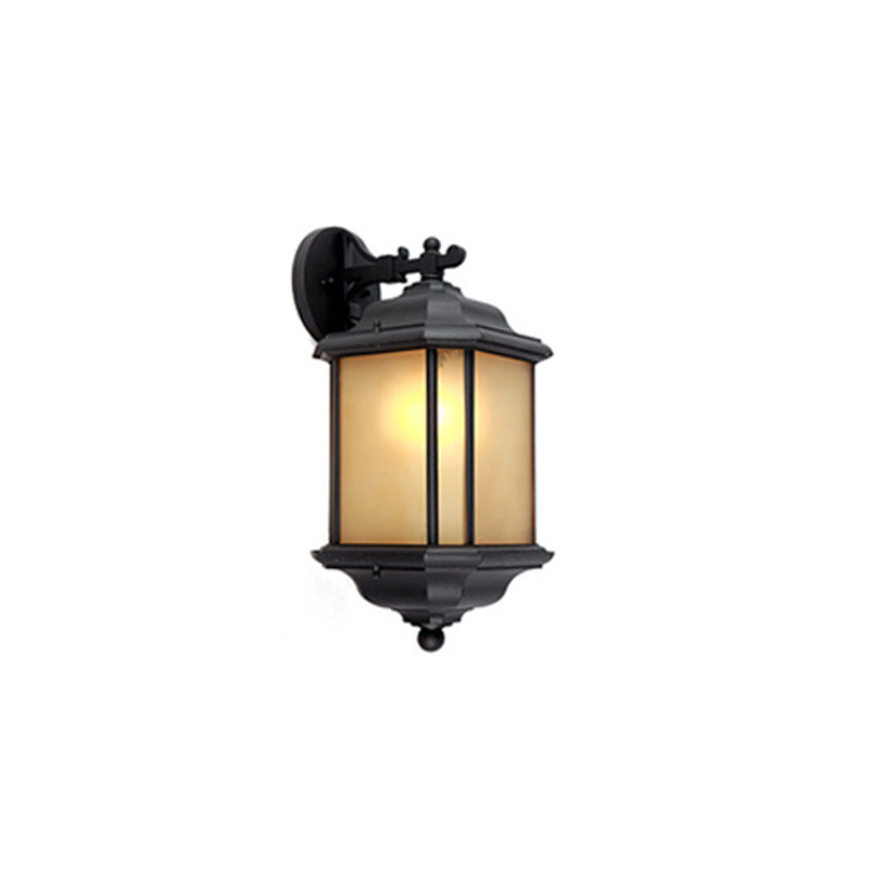Hexagon Round Glass Aluminum Outdoor Light