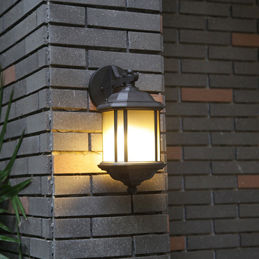 Hexagon Round Glass Aluminum Outdoor Light