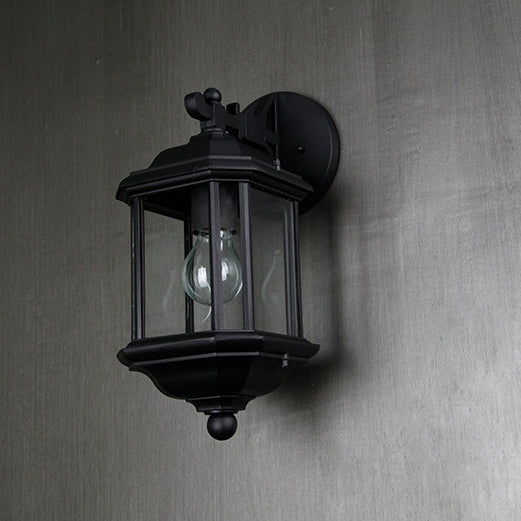 Hexagon Round Glass Aluminum Outdoor Light