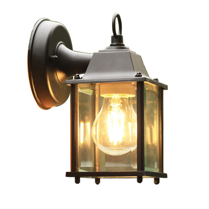 Square Rectangle Round Glass Outdoor Light