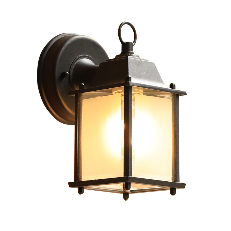 Square Rectangle Round Glass Outdoor Light
