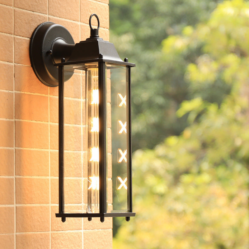 Square Rectangle Round Glass Outdoor Light