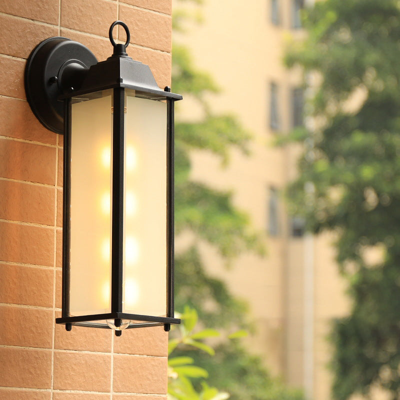 Square Rectangle Round Glass Outdoor Light