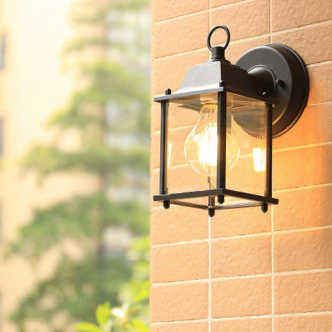 Square Rectangle Round Glass Outdoor Light