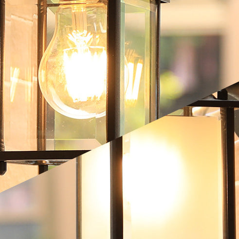 Square Rectangle Round Glass Outdoor Light