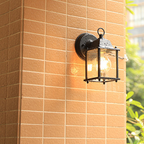 Square Rectangle Round Glass Outdoor Light