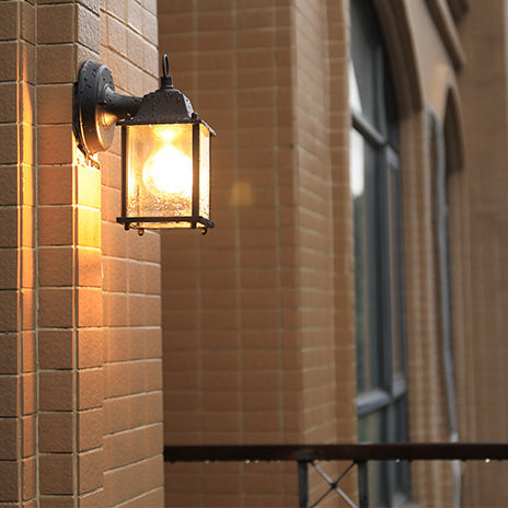 Square Rectangle Round Glass Outdoor Light