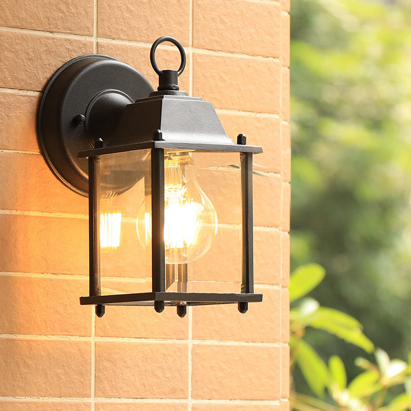 Square Rectangle Round Glass Outdoor Light