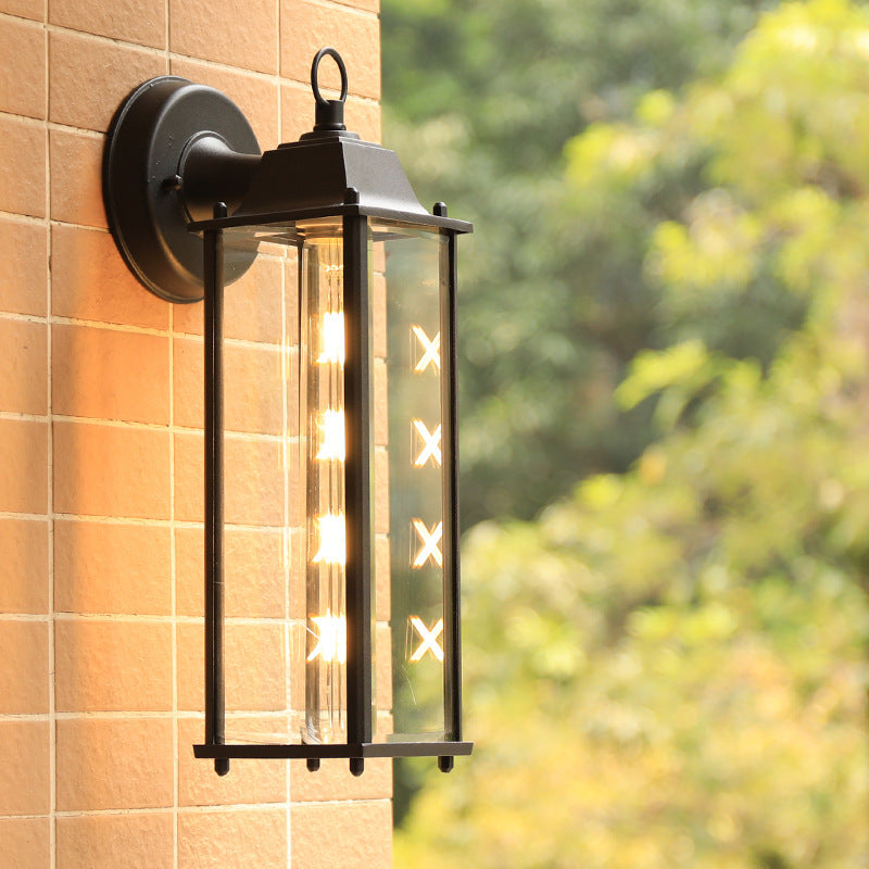 Square Rectangle Round Glass Outdoor Light