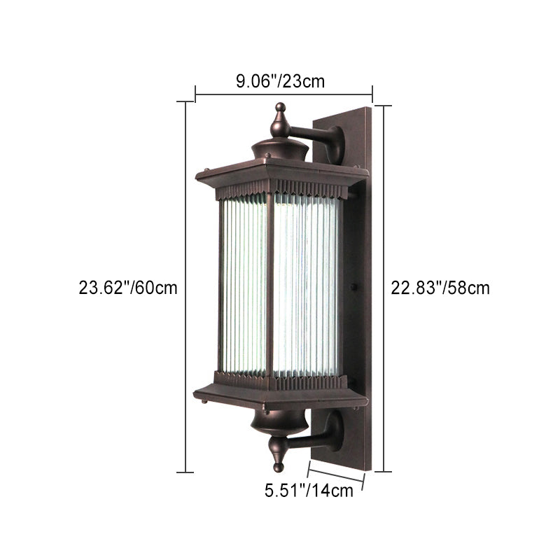 Square House Rectangle Glass Outdoor Light