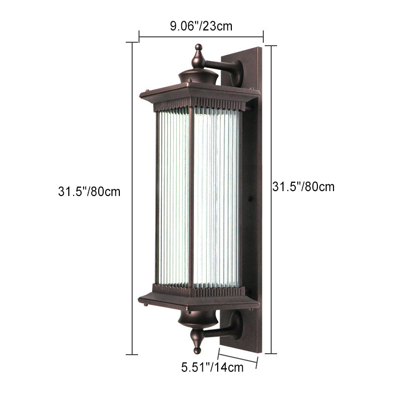 Square House Rectangle Glass Outdoor Light