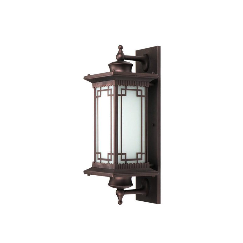 Square House Rectangle Glass Outdoor Light