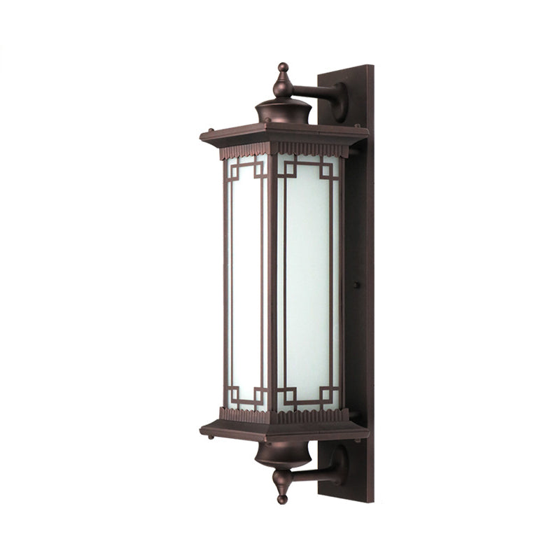 Square House Rectangle Glass Outdoor Light