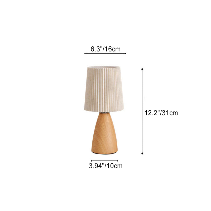 Cylinder Conical Fabric Ceramic Table Lamp