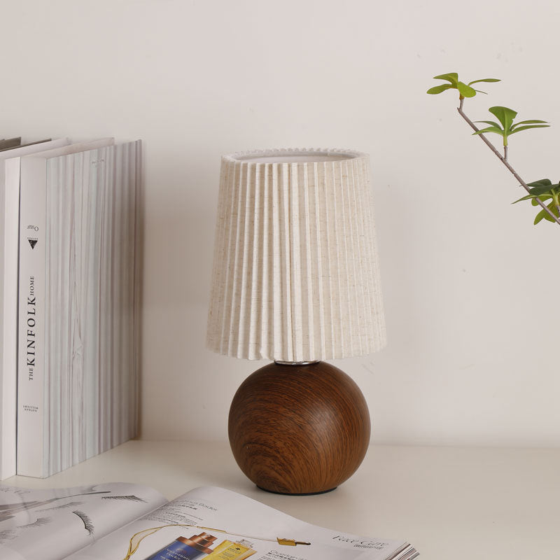 Cylinder Conical Fabric Ceramic Table Lamp