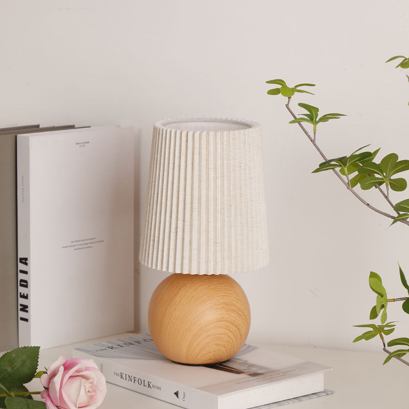 Cylinder Conical Fabric Ceramic Table Lamp