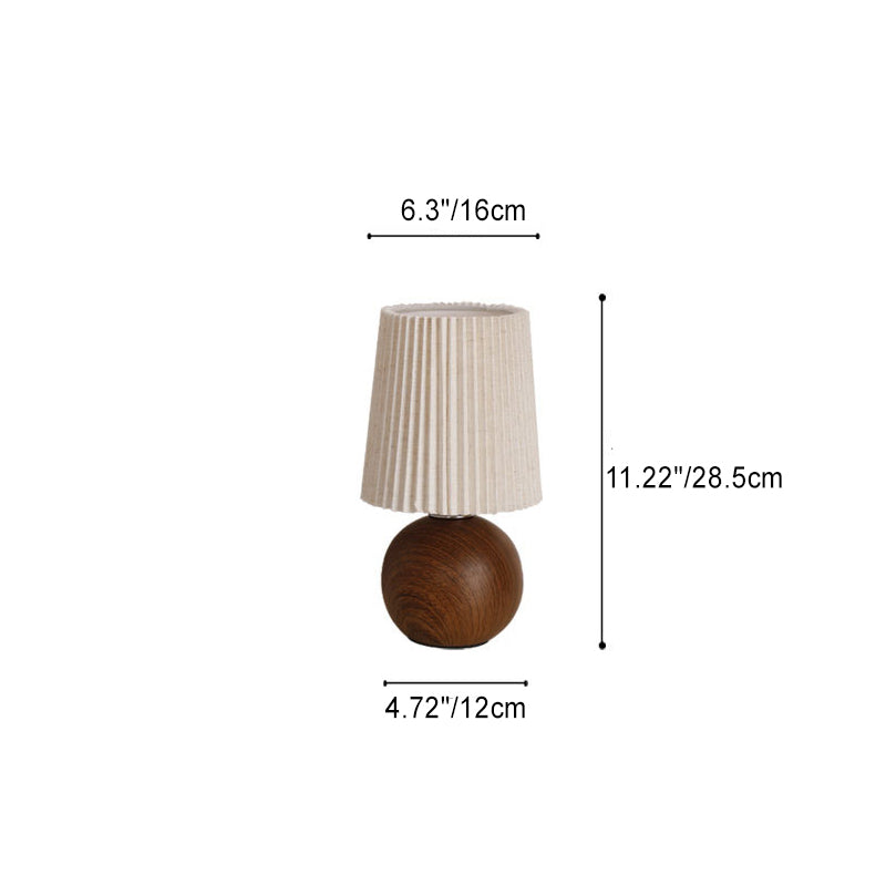 Cylinder Conical Fabric Ceramic Table Lamp