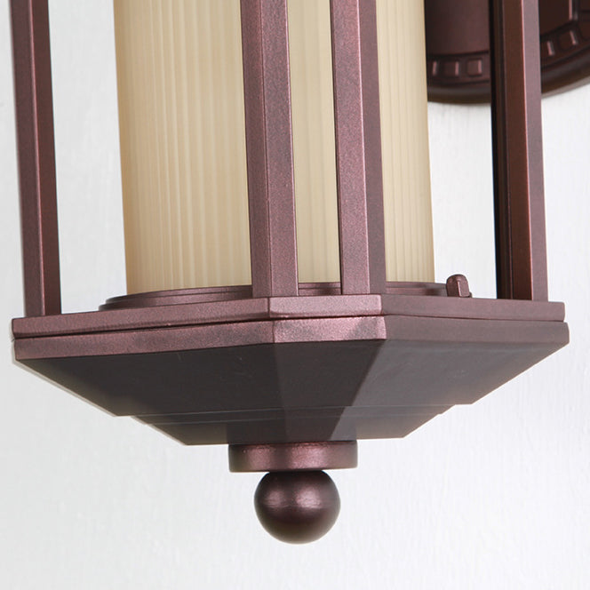Square Cylinder Glass Aluminum Outdoor Light