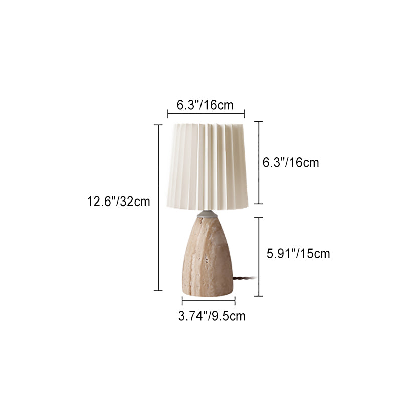 Conical Cylinder Round Fabric Table Lamp