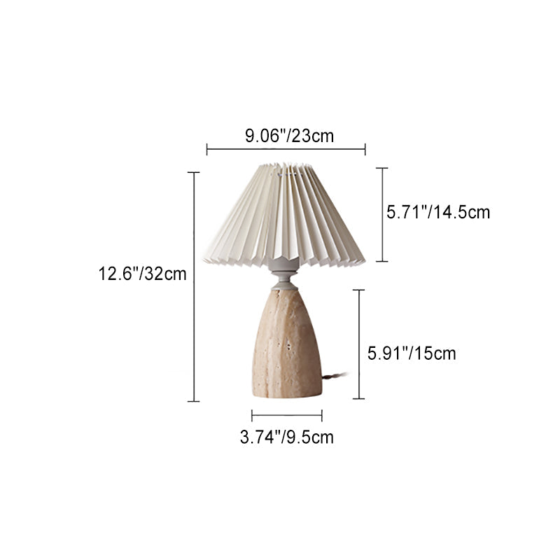 Conical Cylinder Round Fabric Table Lamp