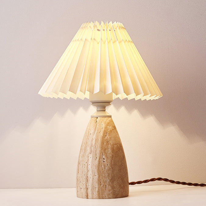 Conical Cylinder Round Fabric Table Lamp