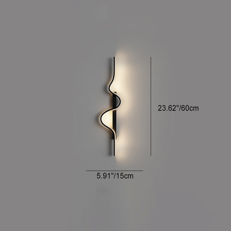 Long Wave Rectangle Silicone Wall Lamp