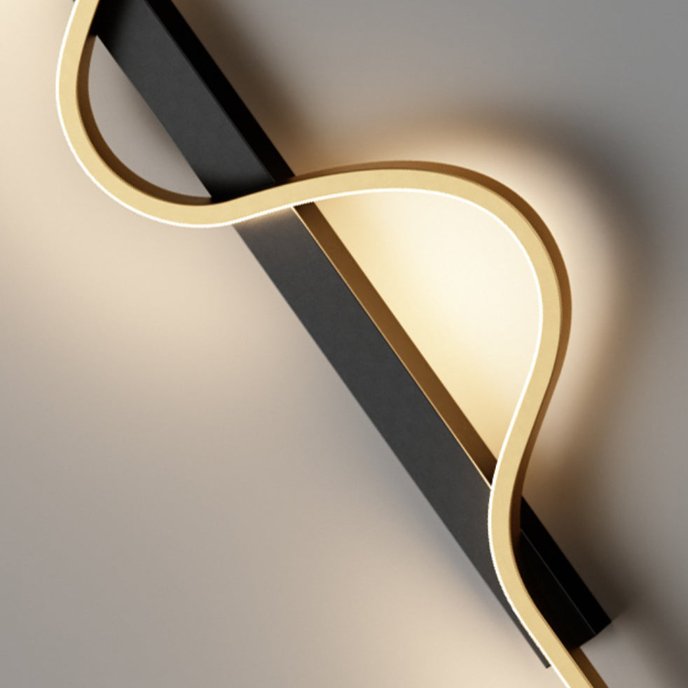Long Wave Rectangle Silicone Wall Lamp