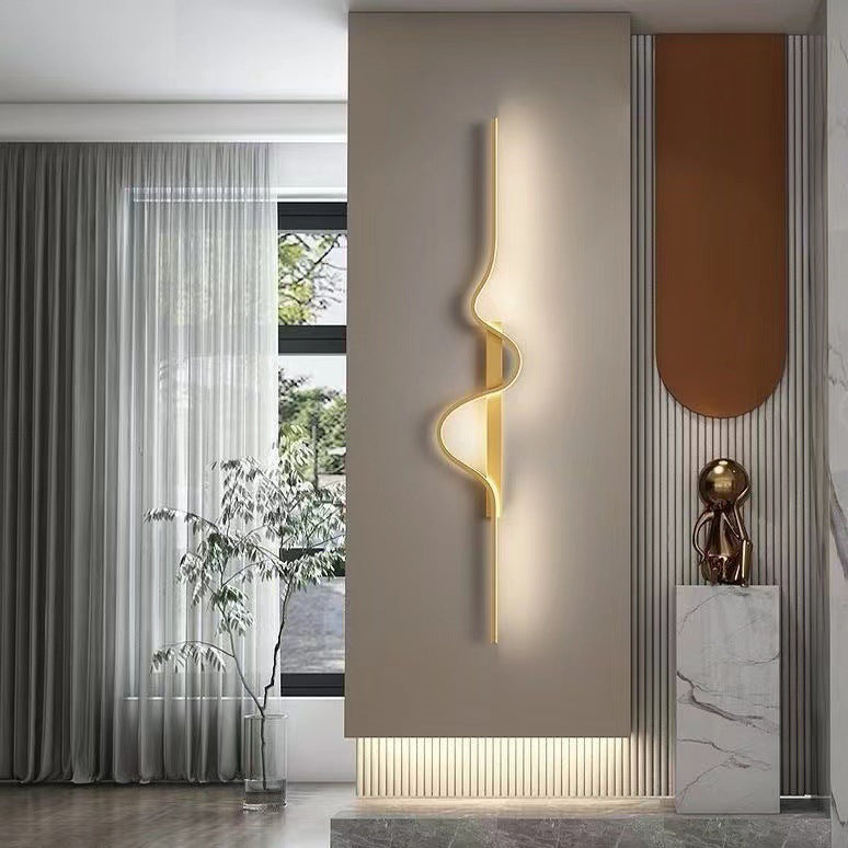 Long Wave Rectangle Silicone Wall Lamp