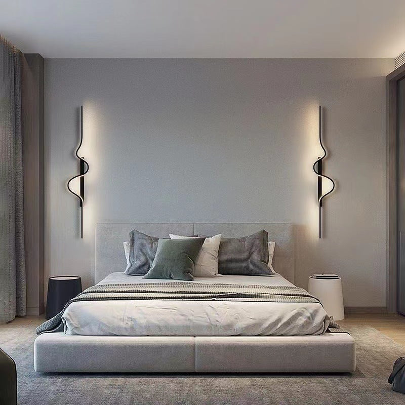 Long Wave Rectangle Silicone Wall Lamp