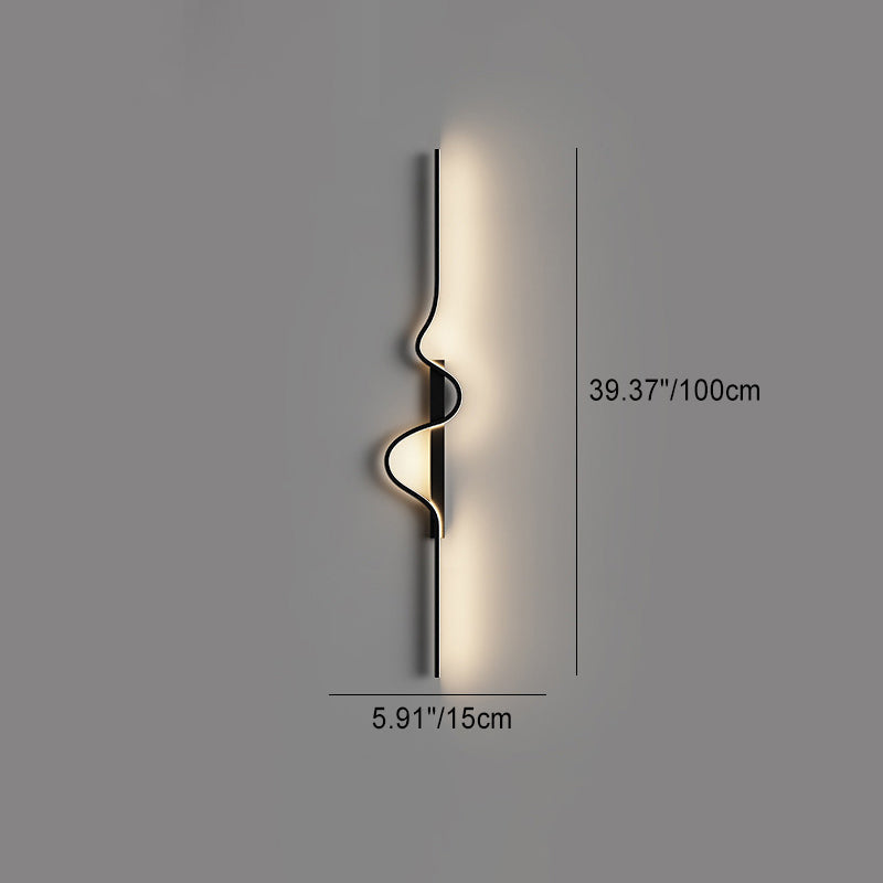 Long Wave Rectangle Silicone Wall Lamp