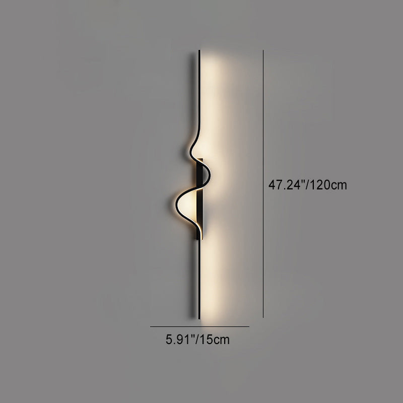 Long Wave Rectangle Silicone Wall Lamp