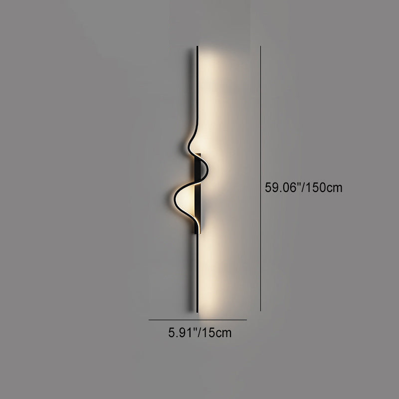 Long Wave Rectangle Silicone Wall Lamp