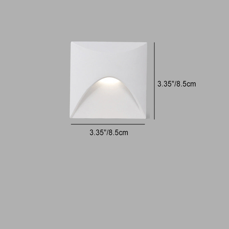 Round Square Aluminum Patio Outdoor Light