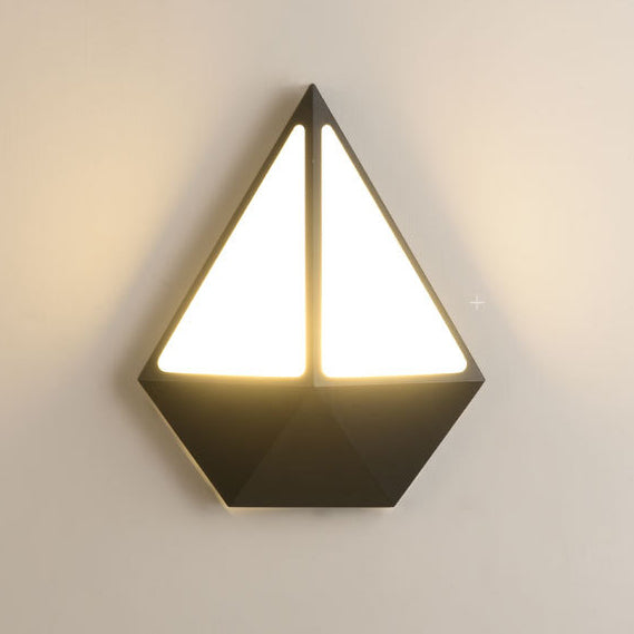 Triangle Semicircle Round Acrylic Outdoor Light