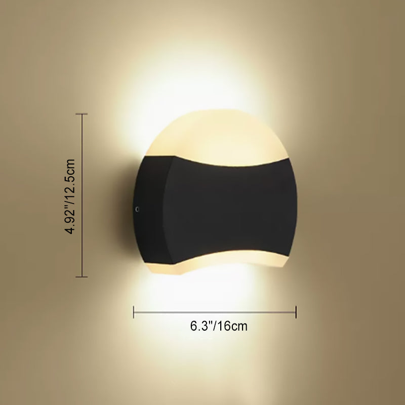 Triangle Semicircle Round Acrylic Outdoor Light