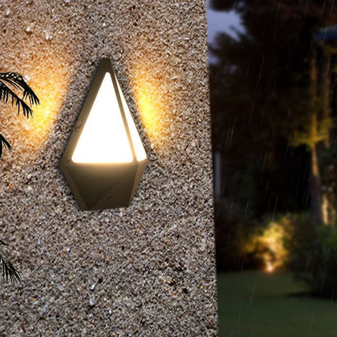 Triangle Semicircle Round Acrylic Outdoor Light